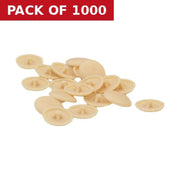Beige Pozi Screw Cover Caps - Pack of 1000