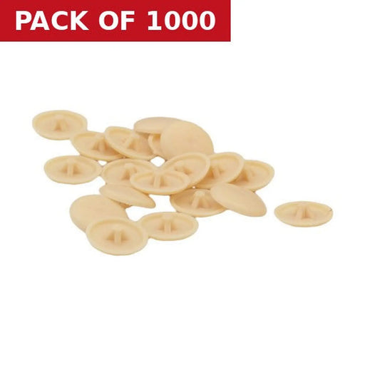 Beige Pozi Screw Cover Caps - Pack of 1000