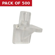 Clear Push In Shelf Support - Pack of 500