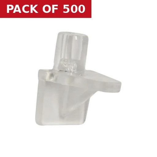 Clear Push In Shelf Support - Pack of 500