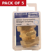 22mm Compression Straight Coupling - Pack of 5
