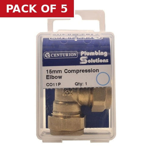 15mm Compression Elbow - Pack of 5