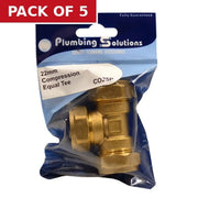 22mm Compression Equal Tee - Pack of 5