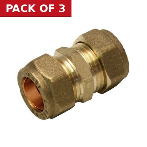 15mm Compression Straight Coupling (Pack of 5) - Pack of 3