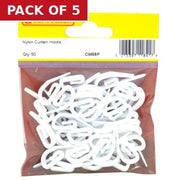 Nylon Curtain Hooks (Pack of 50) - Pack of 5