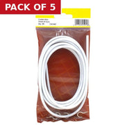 8 ft Coil Curtain Wire with Hooks & Eyes - Pack of 5