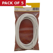 10 ft Coil Curtain Wire with Hooks & Eyes - Pack of 5