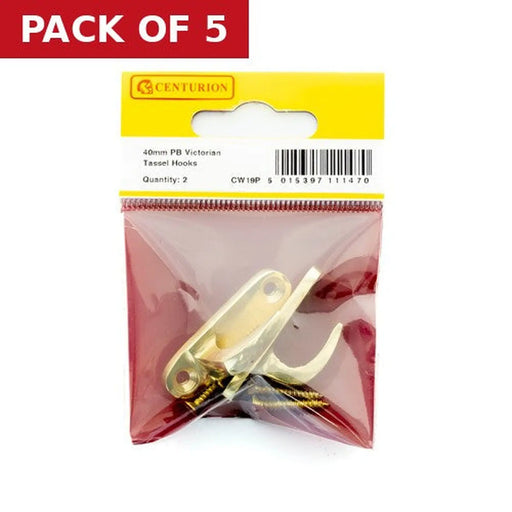40mm PB Victorian Tassel Hook (Pack of 2) - Pack of 5