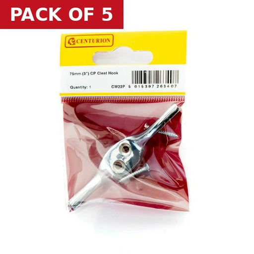75mm (3") CP Cleat Hook - Pack of 5