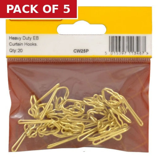 Heavy Duty EB Curtain Hooks (Pack of 20) - Pack of 5