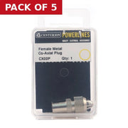 Female Metal Coaxial Plug - Pack of 5
