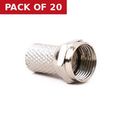 Metal Coaxial F Plug - Pack of 20