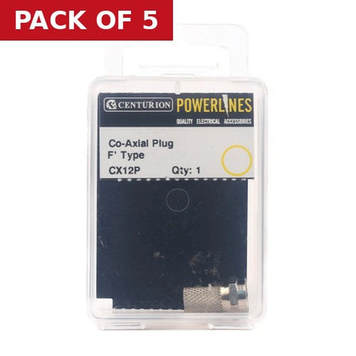 Metal Coaxial F Plug - Pack of 5