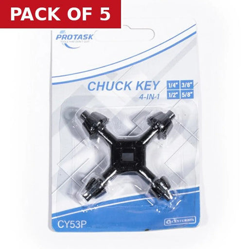 ProTask 4 in 1 Universal Drill Chuck Key - Pack of 5
