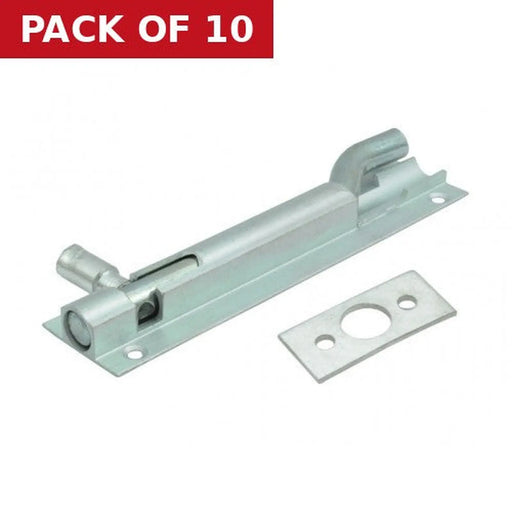 Necked Barrel Bolts, Aluminium, 25mm x 100mm - Pack of 10