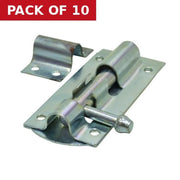 75mm (3") ZP Straight Tower Bolt - Pack of 10