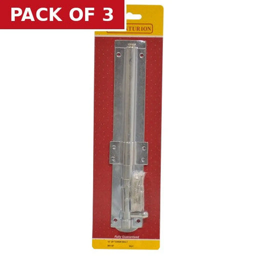 Tower Bolts, Zinc Plated, 250mm - Pack of 3