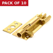 75mm x 25mm (1") PB Wide Necked Barrel Bolt - Pack of 10