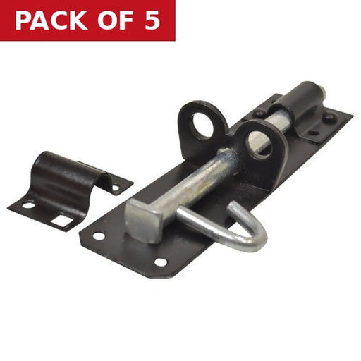 Medium Brenton Padbolts, Black, 150mm - Pack of 5