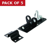 Medium Brenton Padbolts, Black, 100mm - Pack of 5