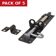 Medium Brenton Padbolts, Black, 200mm - Pack of 5