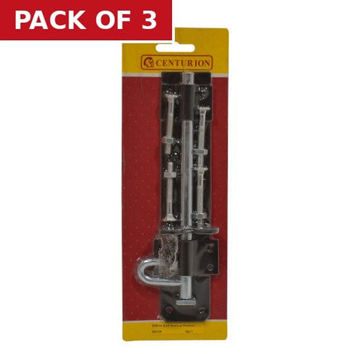 Medium Brenton Padbolts, Black, 200mm - Pack of 3