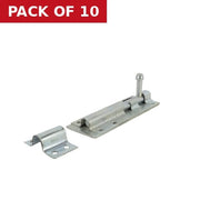 Tower Bolts, Galvanised, 100mm - Pack of 10