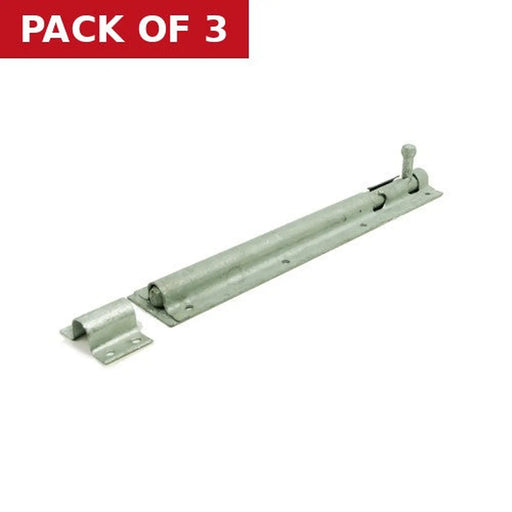 250mm (10") Galv Tower Bolt - Pack of 3