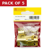 50mm x 25mm (1") PB Straight Barrel Bolt - Pack of 5