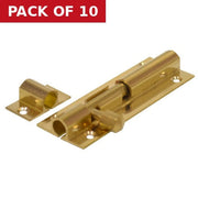 75mm x 25mm (1") PB Straight Barrel Bolt - Pack of 10