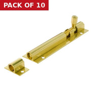 100mm x 25mm (1") PB Straight Barrel Bolt - Pack of 10