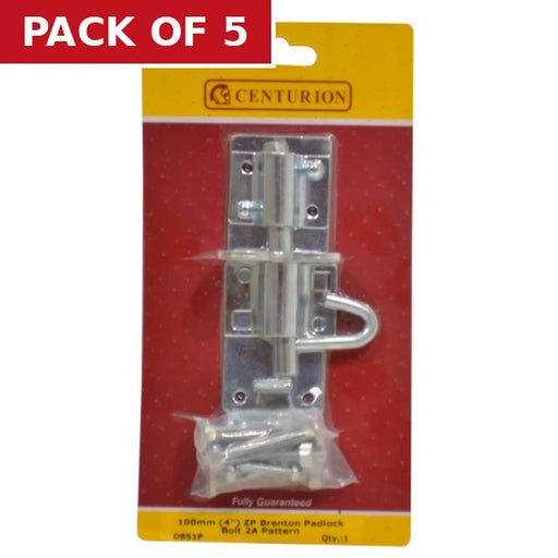 Medium Brenton Padbolts, Zinc Plated, 100mm - Pack of 5