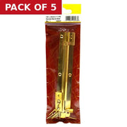 Necked Barrel Bolts, Polished Brass, 25mm x 150mm - Pack of 5