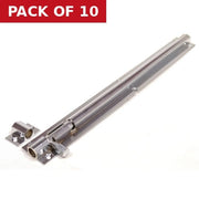 300mm x 32mm (1 1/4") CP Wide Straight Barrel Bolt - Pack of 10