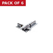 Straight Solid Brass Barrel Bolts, Polished Chrome, 38mm x 100mm - Pack of 6