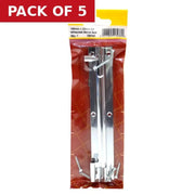 Necked Solid Brass Barrel Bolts, Polished Chrome, 25mm x 150mm - Pack of 5