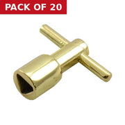 Polished Brass Meter Box Key - Pack of 20