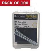 Electrical Socket Screws, M3.5 x 50mm, Zinc Plated - Pack of 100