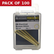 Electrical Socket Screws, M3.5 x 50mm, Electric Brass - Pack of 100