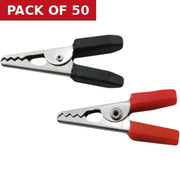 5 Amp Crocodile Clips-EA24L - Pack of 50
