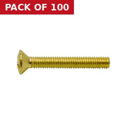 Electrical Socket Screws, M3.5 x 25mm, Electric Brass - Pack of 100