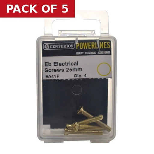 M3.5 x 25mm EB Electrical Switch And Socket Screws - Pack of 5