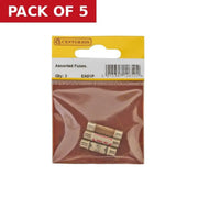 Assorted 3 , 5 & 13 Amp Fuses (Pack of 3) - Pack of 5