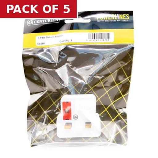Shaver Adaptor, 1 Amp - Pack of 5