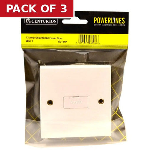13 Amp Fused Spur - Pack of 3