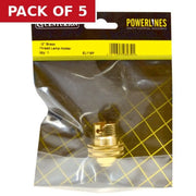 1/2" Brass Thread Lamp Holder - Pack of 5