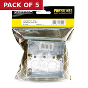 1 Gang Galvanised Steel Flush Back Box, 35mm - Pack of 5