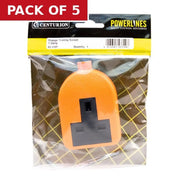 1 Gang Orange Trailing Socket, 13 Amp - Pack of 5
