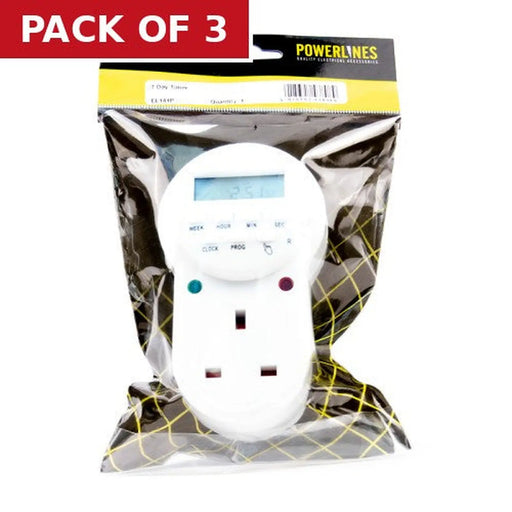 7 Day Digital Timer - Pack of 3