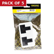 2 Gang White Trailing Socket, 13 Amp - Pack of 5